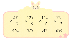 Tính 231x2  ; 125x3 (ảnh 2)