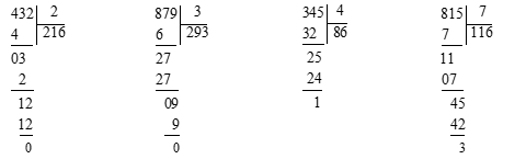 . Đặt tính rồi tính 438:2 ; 879:3 (ảnh 1)