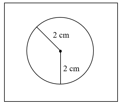Thực hiện các yêu cầu sau.  Vẽ một hình tròn có đường kính dài 4 cm.  a) Xác định và đánh dấu tâm hình tròn. (ảnh 1)