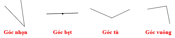 Điền tên góc thích hợp. (ảnh 1)