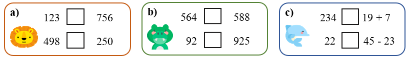 Điền >, <, = (ảnh 1)