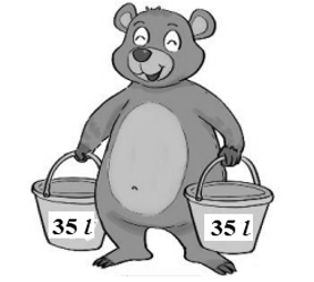 Bạn gấu xách số lít nước là: (ảnh 1)