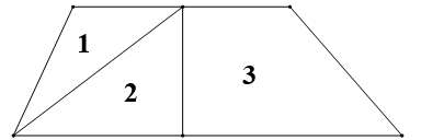 Hình vẽ bên có: 	A. 5 hình tứ giác	 	B. 3 hình tứ giác	  (ảnh 2)