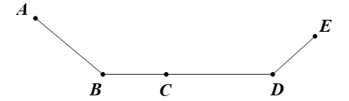 Hình bên có: 	A. 3 đoạn thẳng	 	B. 4 đoạn thẳng	 	 (ảnh 1)