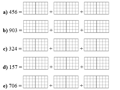 Viết các số sau thành tổng: (ảnh 1)