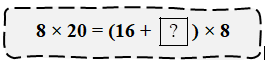 Số ? 8 &times; 20 = (16 + ? ) &times; 8 B&agrave;i tập cuối tuần To&aacute;n lớp 4 Kết nối tri thức Tuần 21 c&oacute; đ&aacute;p &aacute;n (ảnh 1)