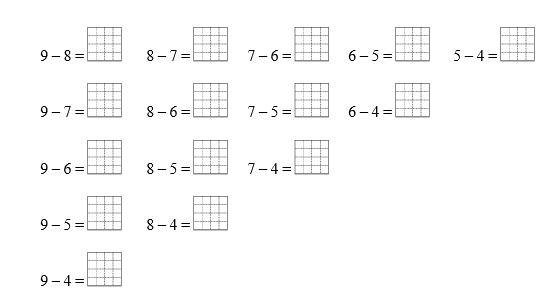 Điền số thích hợp vào ô trống: 9 – 8 =  (ảnh 1)