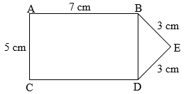 a) Tính chu vi hình tam giác BED  b) Tính chu vi hình tứ giác ABDC (ảnh 1)