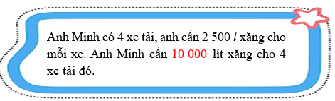 Anh Minh có 4 xe tải, anh cần 2 500 l xăng cho mỗi xe. Anh Minh cần (ảnh 2)