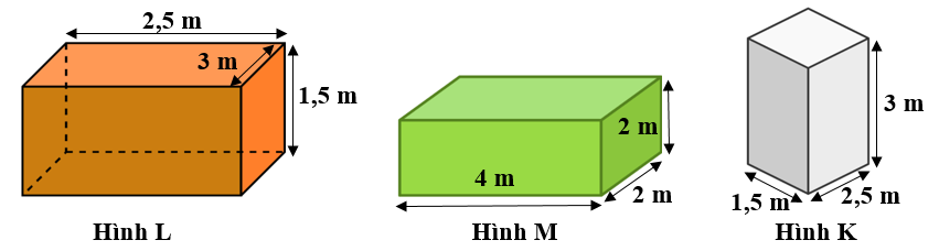 Ho&agrave;n thiện chỗ chấm sau.  C&oacute; 3 h&igrave;nh hộp chữ nhật với k&iacute;ch thước như sau: (ảnh 1)