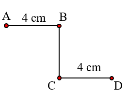 Độ dài đường gấp khúc ABCD là:  (ảnh 1)