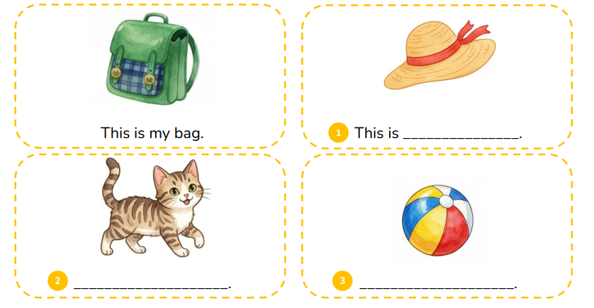 Look and write the sentences.  (ảnh 1)