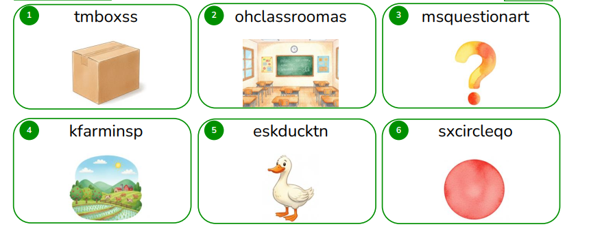 Find and circle the correct words. (ảnh 1)