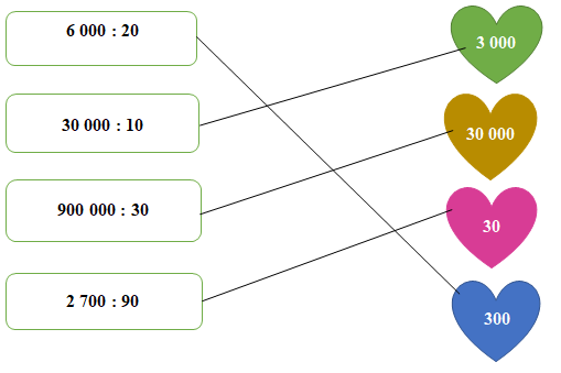 Nối. 6 000 : 20 (ảnh 1)