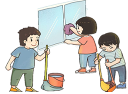 Em hãy đặt một câu với bức tranh sau và gạch chân dưới thành phần vị ngữ: (ảnh 1)