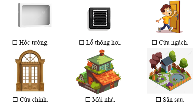 Trong đoạn văn số hai, mấy con chim sẻ trú chân, làm tổ ở những đâu? Đánh dấu ☑ trước phương án trả lời đúng: (ảnh 1)