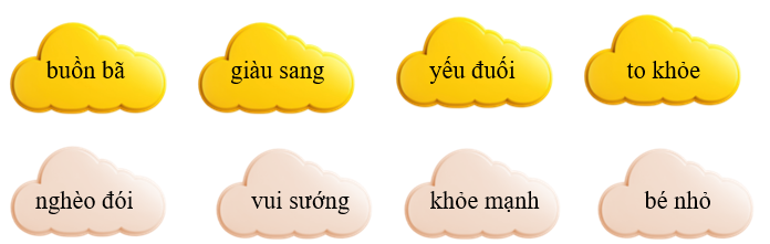 Em hãy nối để được cặp từ trái nghĩa: (ảnh 1)
