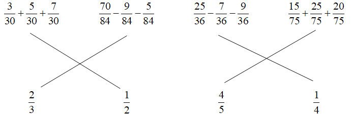 Nối phép tính đúng: 3/30 + 5/30 + 7/30 (ảnh 2)