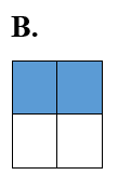 Hình nào dưới đây được tô màu 1/2  hình? (ảnh 2)