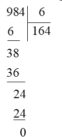 Phép chia 984 : 6 có số dư¬ là: (ảnh 1)