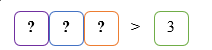 d) Ph&eacute;p t&iacute;nh th&iacute;ch hợp l&agrave;: ? ? ? > 3 (ảnh 1)