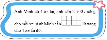 Anh Minh có 4 xe tải, anh cần 2 500 l xăng cho mỗi xe. Anh Minh cần (ảnh 1)