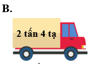 Mỗi ô tô chở hàng hóa như hình vẽ. Hỏi ô tô nào chở nặng nhất. (ảnh 2)