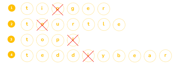 Cross (x) one letter. loại bỏ 1 lá thư (ảnh 2)