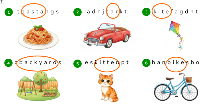 Find and circle the words.  tpastangs (ảnh 2)