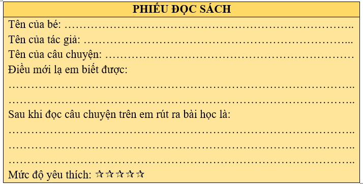 Em hãy đọc to bài thơ 3 lần, học thuộc bài thơ và hoàn thành phiếu đọc sách: (ảnh 1)