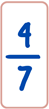 Tô màu vào các thẻ chứa phân số tối giản. 2/9; 8/10; 3/6; 3/9; 4/7 (ảnh 2)