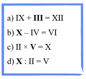 Điền số La Mã thích hợp vào chỗ trống. (ảnh 2)
