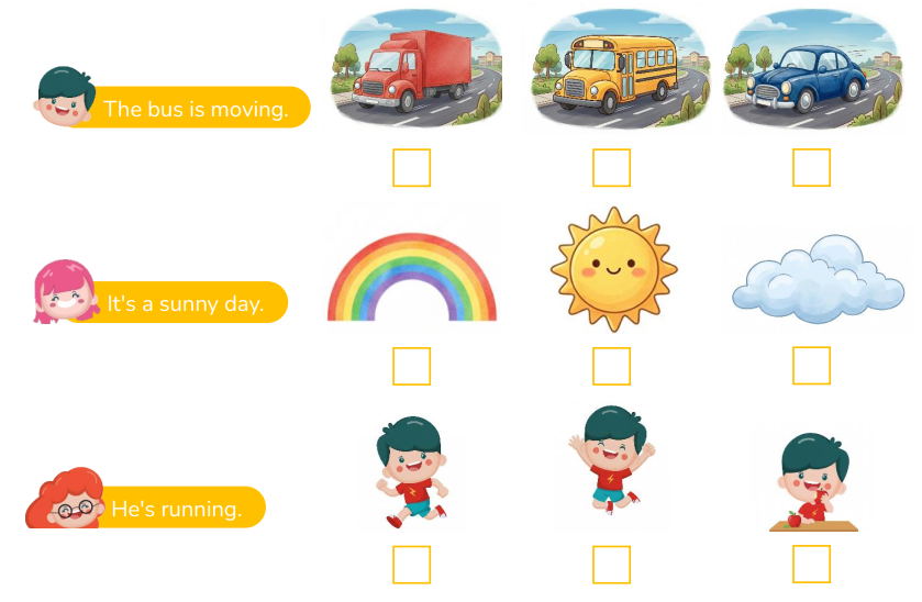Look, read and tick (v). (ảnh 1)