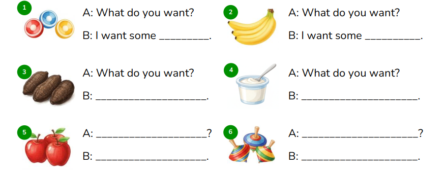 Look and write the sentences.  (ảnh 1)