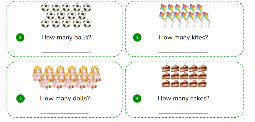 Answer the questions.  How many balls? _______________. (ảnh 1)