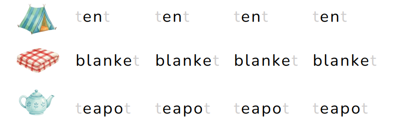 Trace the letters. (ảnh 1)