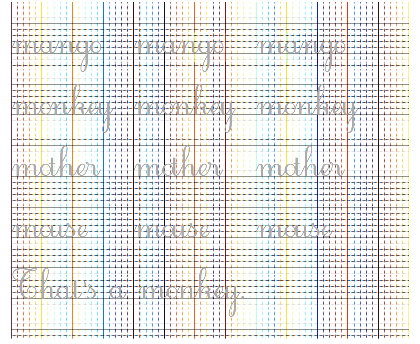 Let's write.    viết theo mẫu mango (ảnh 1)
