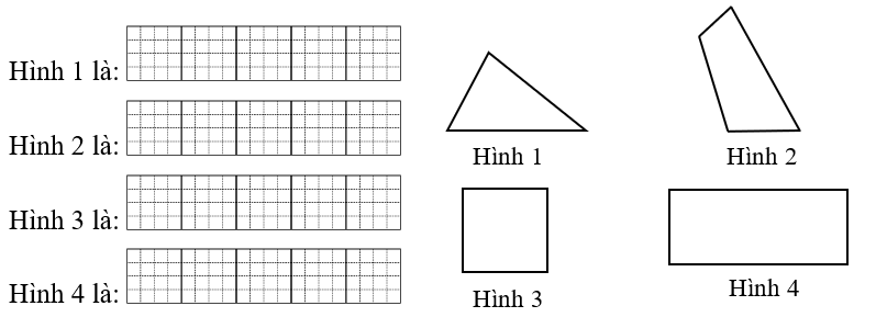 Nhìn vào các hình dưới đây, em hãy cho biết hình đó là hình gì? (ảnh 1)