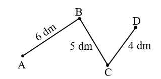 Quan sát hình dưới đây và cho biết:     a) Điền vào chỗ chấm  Đường gấp khúc ABCD gồm …….. đoạn thẳng. (ảnh 1)