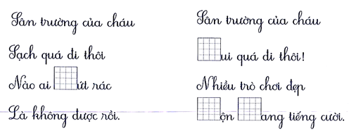 Điền v/r vào chỗ trống (2 điểm) (ảnh 1)