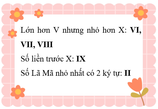 Điền các số La Mã thích hợp. (ảnh 2)