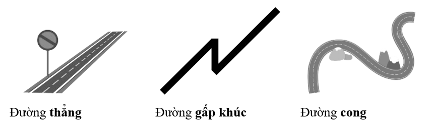 Điền vào ô trống “thẳng”, “cong” hoặc “gấp khúc” cho thích hợp: (ảnh 2)