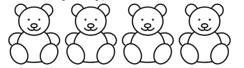 Tô màu để có 3 chú gấu bông: (ảnh 1)
