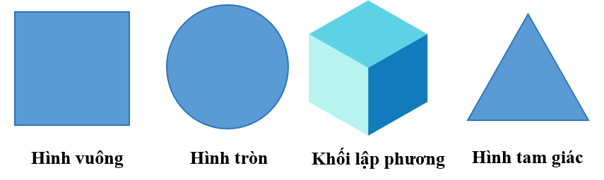 Viết tên các hình hoặc khối tương ứng vào chỗ chấm: (ảnh 2)