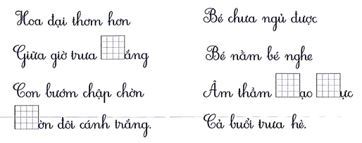 Điền v/r/d vào chỗ trống (2 điểm) (ảnh 1)