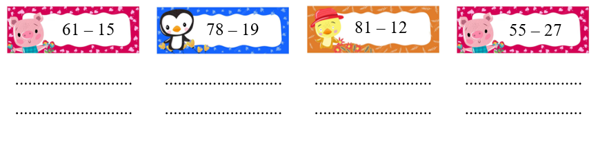  Phiếu bài tập hàng ngày Toán lớp 2 Phép trừ có nhớ trong phạm vi 100 có đáp án (ảnh 1)