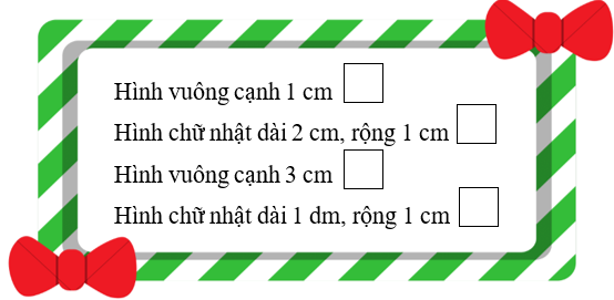 Đánh dấu vào những ô có diện tích là 1 cm2. (ảnh 1)