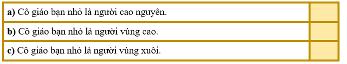 Chọn đúng - sai cho các ý kiến sau. (ảnh 1)