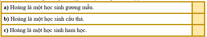 Chọn đúng - sai phù hợp với nội dung câu chuyện trên. (ảnh 1)