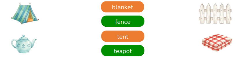 Match. nối blanket fence ... (ảnh 1)